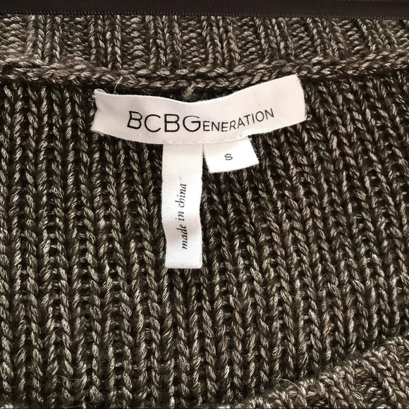 BCBGeneration Wool Blend Brown Crop Sweater SMALL - Picture 2 of 8